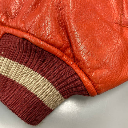【現状渡し品】【メンズ】 GNOME MEN'S グノーム 03 LEATHER STADIUM JACKET 545-5176 レザースタジアムジャケット スタジャン 146-260919-as-09-izu サイズ：F カラー：レッド系 万代Net店