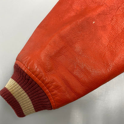 【現状渡し品】【メンズ】 GNOME MEN'S グノーム 03 LEATHER STADIUM JACKET 545-5176 レザースタジアムジャケット スタジャン 146-260919-as-09-izu サイズ：F カラー：レッド系 万代Net店