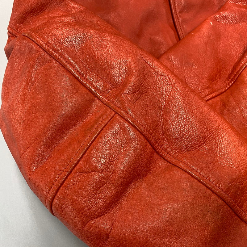 【現状渡し品】【メンズ】 GNOME MEN'S グノーム 03 LEATHER STADIUM JACKET 545-5176 レザースタジアムジャケット スタジャン 146-260919-as-09-izu サイズ：F カラー：レッド系 万代Net店