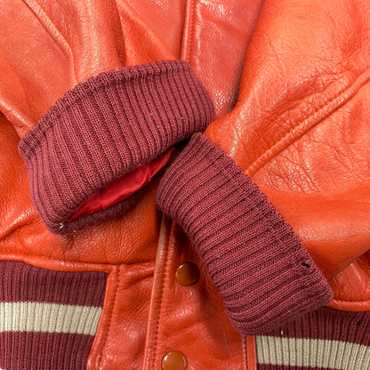 【現状渡し品】【メンズ】 GNOME MEN'S グノーム 03 LEATHER STADIUM JACKET 545-5176 レザースタジアムジャケット スタジャン 146-260919-as-09-izu サイズ：F カラー：レッド系 万代Net店