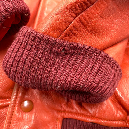 【現状渡し品】【メンズ】 GNOME MEN'S グノーム 03 LEATHER STADIUM JACKET 545-5176 レザースタジアムジャケット スタジャン 146-260919-as-09-izu サイズ：F カラー：レッド系 万代Net店