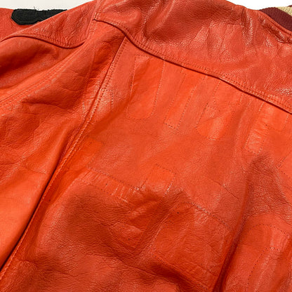 【現状渡し品】【メンズ】 GNOME MEN'S グノーム 03 LEATHER STADIUM JACKET 545-5176 レザースタジアムジャケット スタジャン 146-260919-as-09-izu サイズ：F カラー：レッド系 万代Net店