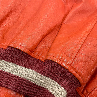 【現状渡し品】【メンズ】 GNOME MEN'S グノーム 03 LEATHER STADIUM JACKET 545-5176 レザースタジアムジャケット スタジャン 146-260919-as-09-izu サイズ：F カラー：レッド系 万代Net店