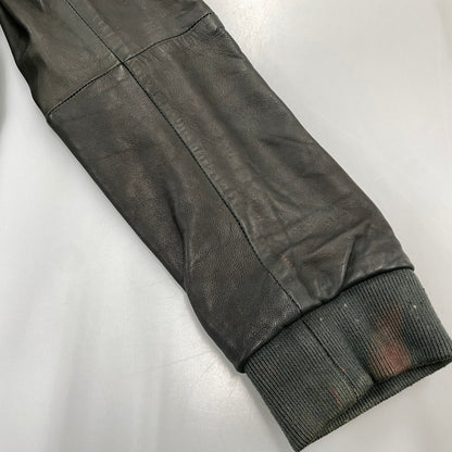 【現状渡し品】【メンズ】 ADAM ET ROPE アダム エ ロペ LEATHER MA-1 JACKET GMJ-001-3701-B レザー ジャケット 140-260919-as-08-izu サイズ：42 カラー：グリーン系 万代Net店