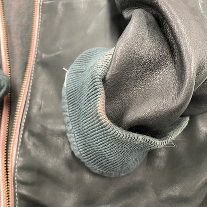 【現状渡し品】【メンズ】 ADAM ET ROPE アダム エ ロペ LEATHER MA-1 JACKET GMJ-001-3701-B レザー ジャケット 140-260919-as-08-izu サイズ：42 カラー：グリーン系 万代Net店