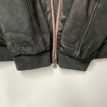 【現状渡し品】【メンズ】 ADAM ET ROPE アダム エ ロペ LEATHER MA-1 JACKET GMJ-001-3701-B レザー ジャケット 140-260919-as-08-izu サイズ：42 カラー：グリーン系 万代Net店
