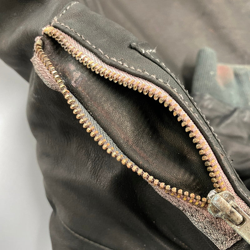 【現状渡し品】【メンズ】 ADAM ET ROPE アダム エ ロペ LEATHER MA-1 JACKET GMJ-001-3701-B レザー ジャケット 140-260919-as-08-izu サイズ：42 カラー：グリーン系 万代Net店