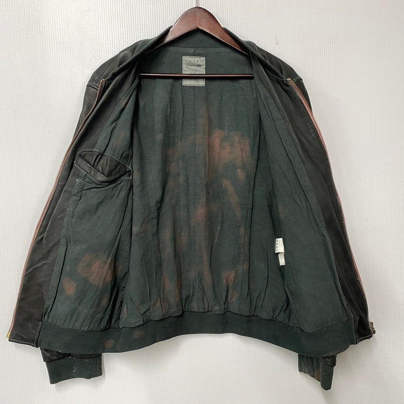 【現状渡し品】【メンズ】 ADAM ET ROPE アダム エ ロペ LEATHER MA-1 JACKET GMJ-001-3701-B レザー ジャケット 140-260919-as-08-izu サイズ：42 カラー：グリーン系 万代Net店