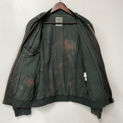 【現状渡し品】【メンズ】 ADAM ET ROPE アダム エ ロペ LEATHER MA-1 JACKET GMJ-001-3701-B レザー ジャケット 140-260919-as-08-izu サイズ：42 カラー：グリーン系 万代Net店