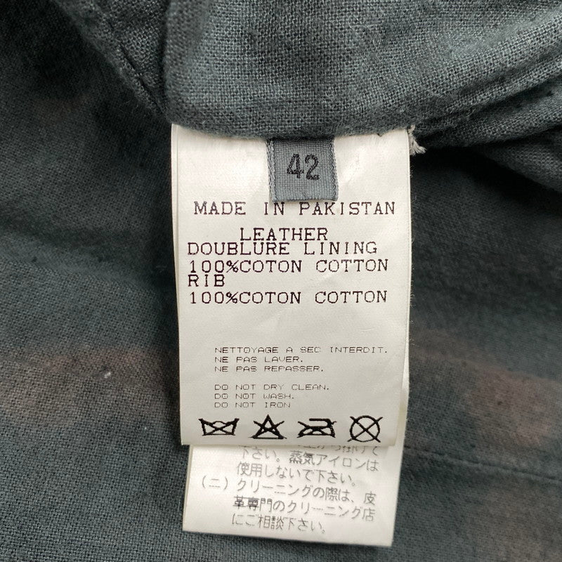 【現状渡し品】【メンズ】 ADAM ET ROPE アダム エ ロペ LEATHER MA-1 JACKET GMJ-001-3701-B レザー ジャケット 140-260919-as-08-izu サイズ：42 カラー：グリーン系 万代Net店