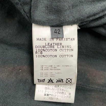 【現状渡し品】【メンズ】 ADAM ET ROPE アダム エ ロペ LEATHER MA-1 JACKET GMJ-001-3701-B レザー ジャケット 140-260919-as-08-izu サイズ：42 カラー：グリーン系 万代Net店