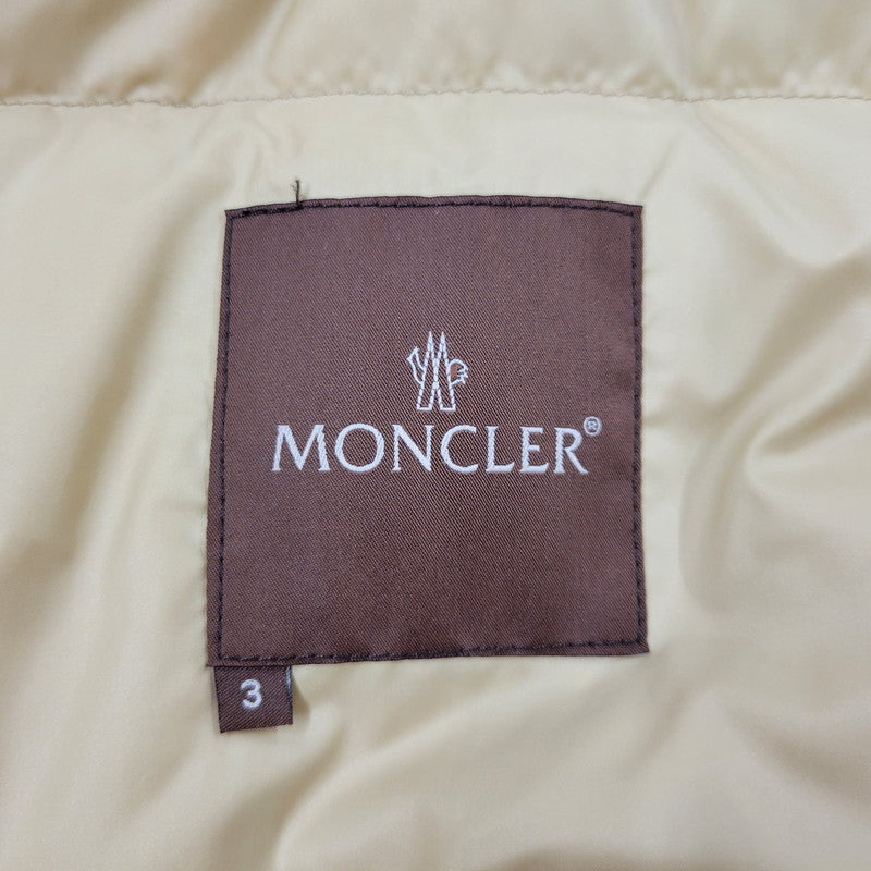 【現状渡し品】【メンズ】 MONCLER モンクレール KARAKORUM HOODED DOWN JACKET 220-091-41324-50 カラコルム フーデッド ダウンジャケット 141-260912-as-20-izu サイズ：3 カラー：ベージュ系 万代Net店