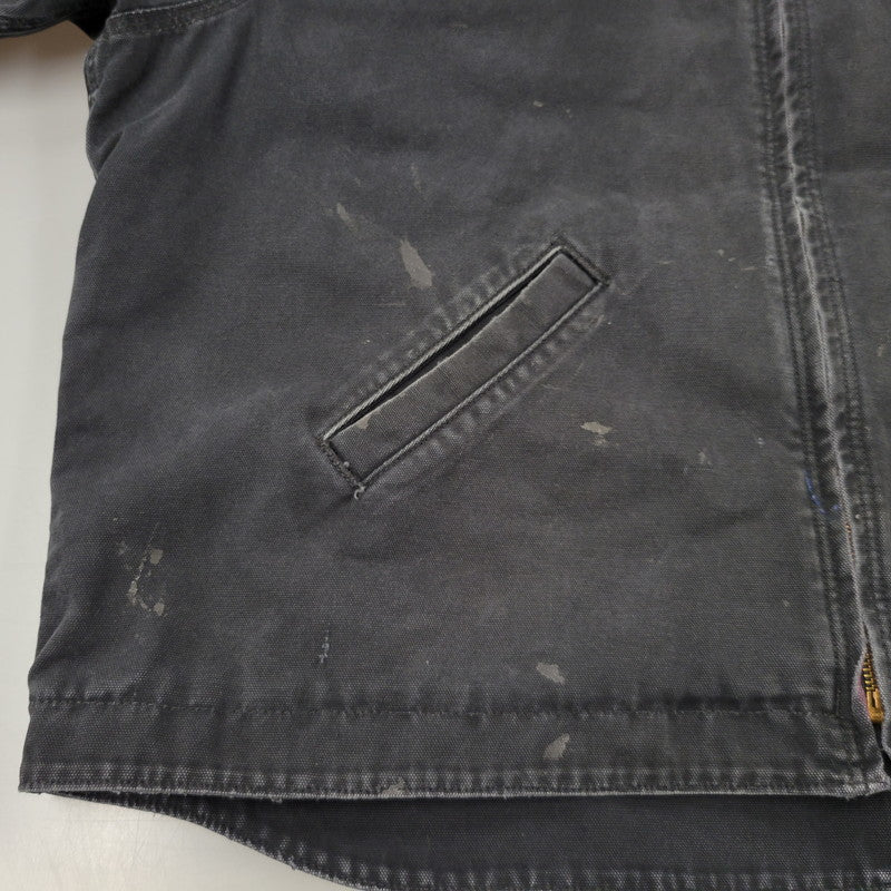 【現状渡し品】【メンズ】 Carhartt カーハート QUILTING LINER DUCK HOODED JACKET 100733 001 キルティングライナー ダックフーデッドジャケット メキシコ製 146-260912-as-18-izu サイズ：2XL カラー：ブラック 万代Net店