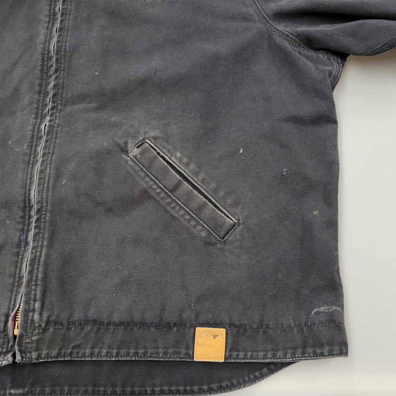 【現状渡し品】【メンズ】 Carhartt カーハート QUILTING LINER DUCK HOODED JACKET 100733 001 キルティングライナー ダックフーデッドジャケット メキシコ製 146-260912-as-18-izu サイズ：2XL カラー：ブラック 万代Net店
