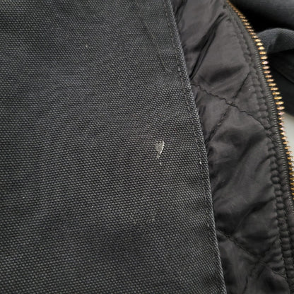 【現状渡し品】【メンズ】 Carhartt カーハート QUILTING LINER DUCK HOODED JACKET 100733 001 キルティングライナー ダックフーデッドジャケット メキシコ製 146-260912-as-18-izu サイズ：2XL カラー：ブラック 万代Net店