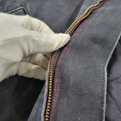 【現状渡し品】【メンズ】 Carhartt カーハート QUILTING LINER DUCK HOODED JACKET 100733 001 キルティングライナー ダックフーデッドジャケット メキシコ製 146-260912-as-18-izu サイズ：2XL カラー：ブラック 万代Net店