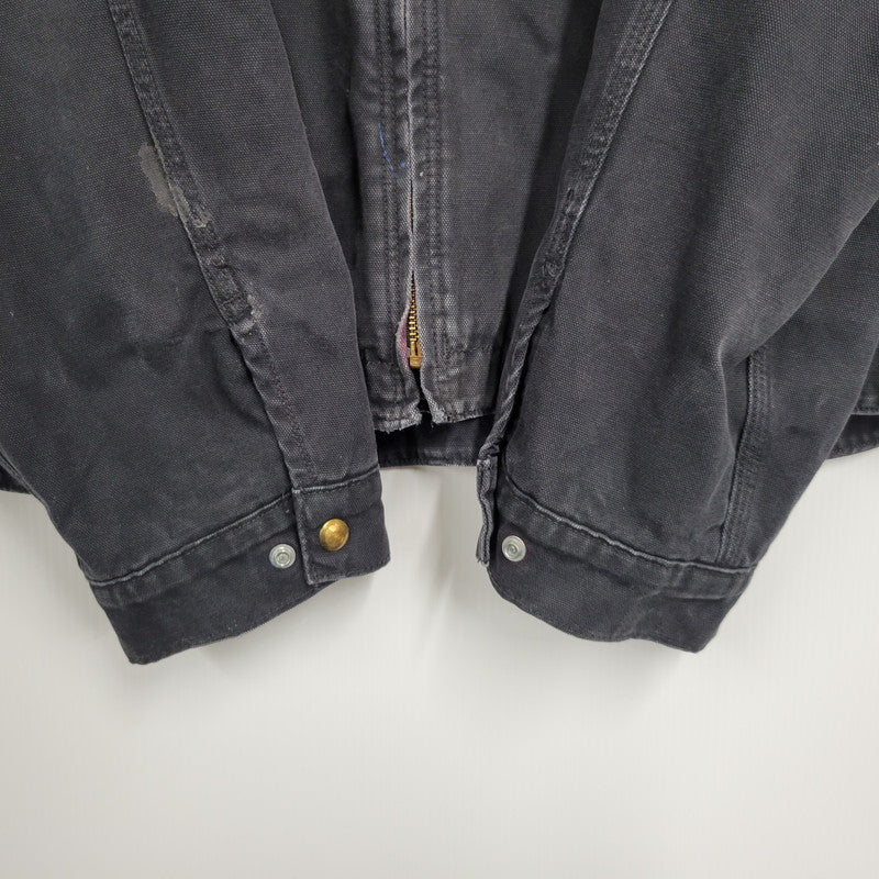 【現状渡し品】【メンズ】 Carhartt カーハート QUILTING LINER DUCK HOODED JACKET 100733 001 キルティングライナー ダックフーデッドジャケット メキシコ製 146-260912-as-18-izu サイズ：2XL カラー：ブラック 万代Net店