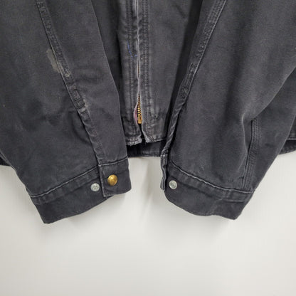 【現状渡し品】【メンズ】 Carhartt カーハート QUILTING LINER DUCK HOODED JACKET 100733 001 キルティングライナー ダックフーデッドジャケット メキシコ製 146-260912-as-18-izu サイズ：2XL カラー：ブラック 万代Net店
