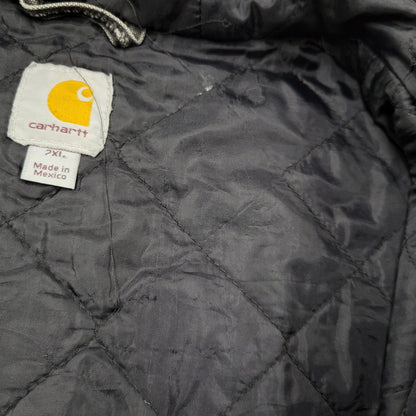 【現状渡し品】【メンズ】 Carhartt カーハート QUILTING LINER DUCK HOODED JACKET 100733 001 キルティングライナー ダックフーデッドジャケット メキシコ製 146-260912-as-18-izu サイズ：2XL カラー：ブラック 万代Net店