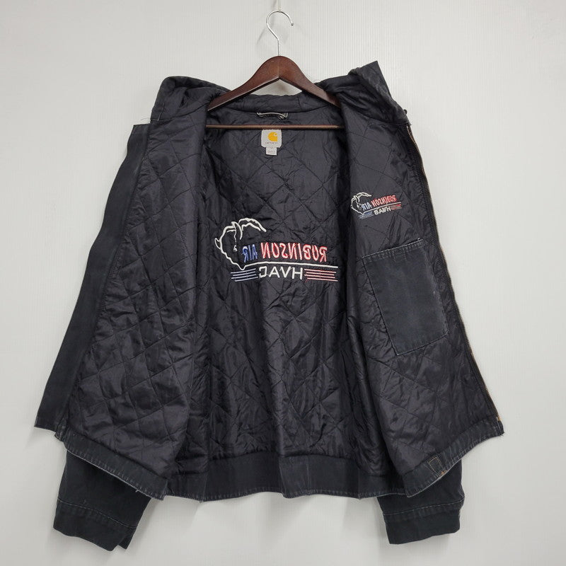 【現状渡し品】【メンズ】 Carhartt カーハート QUILTING LINER DUCK HOODED JACKET 100733 001 キルティングライナー ダックフーデッドジャケット メキシコ製 146-260912-as-18-izu サイズ：2XL カラー：ブラック 万代Net店