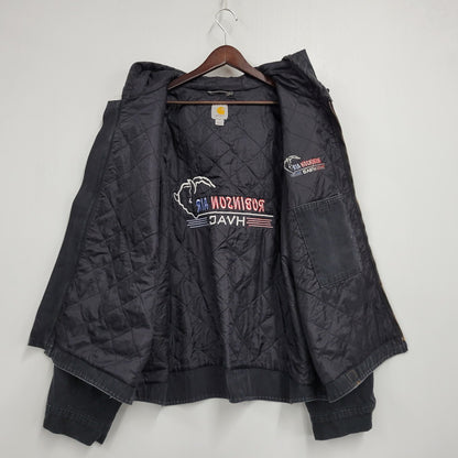 【現状渡し品】【メンズ】 Carhartt カーハート QUILTING LINER DUCK HOODED JACKET 100733 001 キルティングライナー ダックフーデッドジャケット メキシコ製 146-260912-as-18-izu サイズ：2XL カラー：ブラック 万代Net店