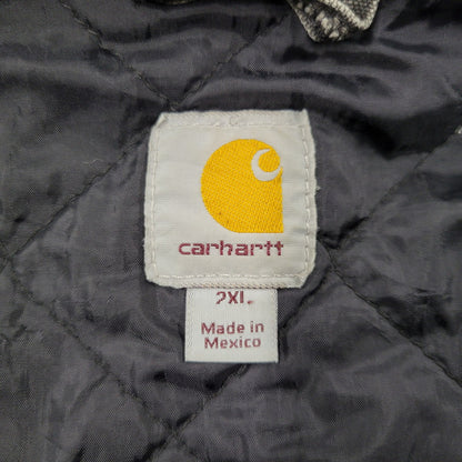 【現状渡し品】【メンズ】 Carhartt カーハート QUILTING LINER DUCK HOODED JACKET 100733 001 キルティングライナー ダックフーデッドジャケット メキシコ製 146-260912-as-18-izu サイズ：2XL カラー：ブラック 万代Net店