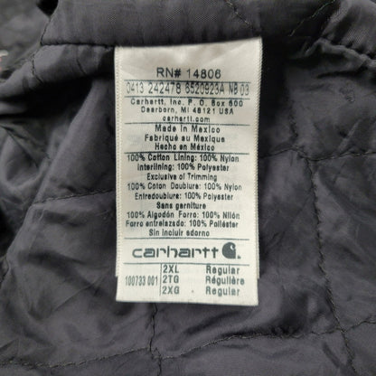 【現状渡し品】【メンズ】 Carhartt カーハート QUILTING LINER DUCK HOODED JACKET 100733 001 キルティングライナー ダックフーデッドジャケット メキシコ製 146-260912-as-18-izu サイズ：2XL カラー：ブラック 万代Net店