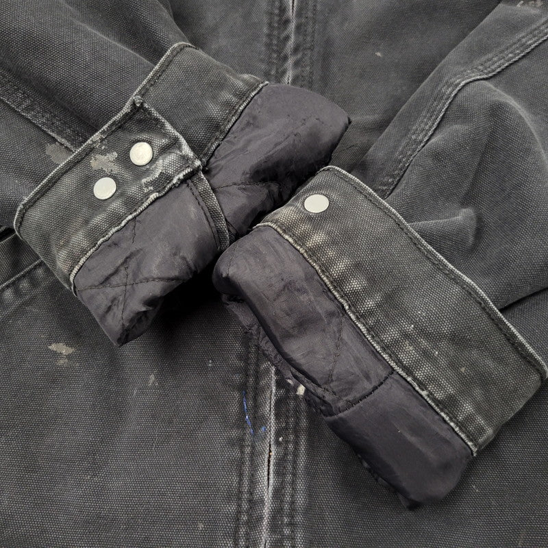 【現状渡し品】【メンズ】 Carhartt カーハート QUILTING LINER DUCK HOODED JACKET 100733 001 キルティングライナー ダックフーデッドジャケット メキシコ製 146-260912-as-18-izu サイズ：2XL カラー：ブラック 万代Net店