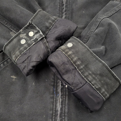 【現状渡し品】【メンズ】 Carhartt カーハート QUILTING LINER DUCK HOODED JACKET 100733 001 キルティングライナー ダックフーデッドジャケット メキシコ製 146-260912-as-18-izu サイズ：2XL カラー：ブラック 万代Net店