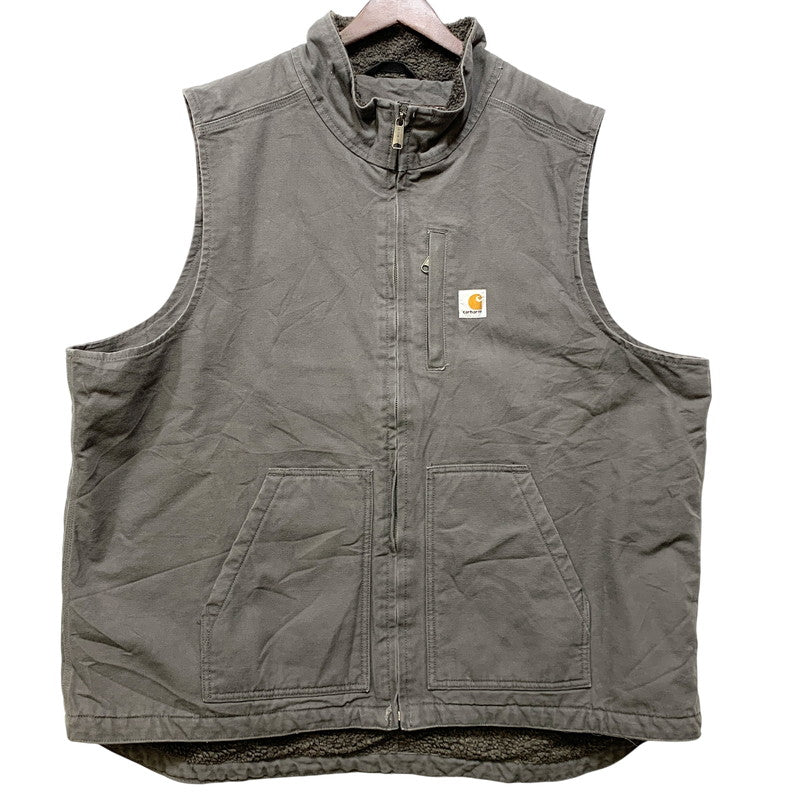 【中古品】【メンズ】 Carhartt カーハート BOA LINER DUCK VEST ボアライナー ダックベスト 146-260913-as-12-izu カラー：チャコール 万代Net店