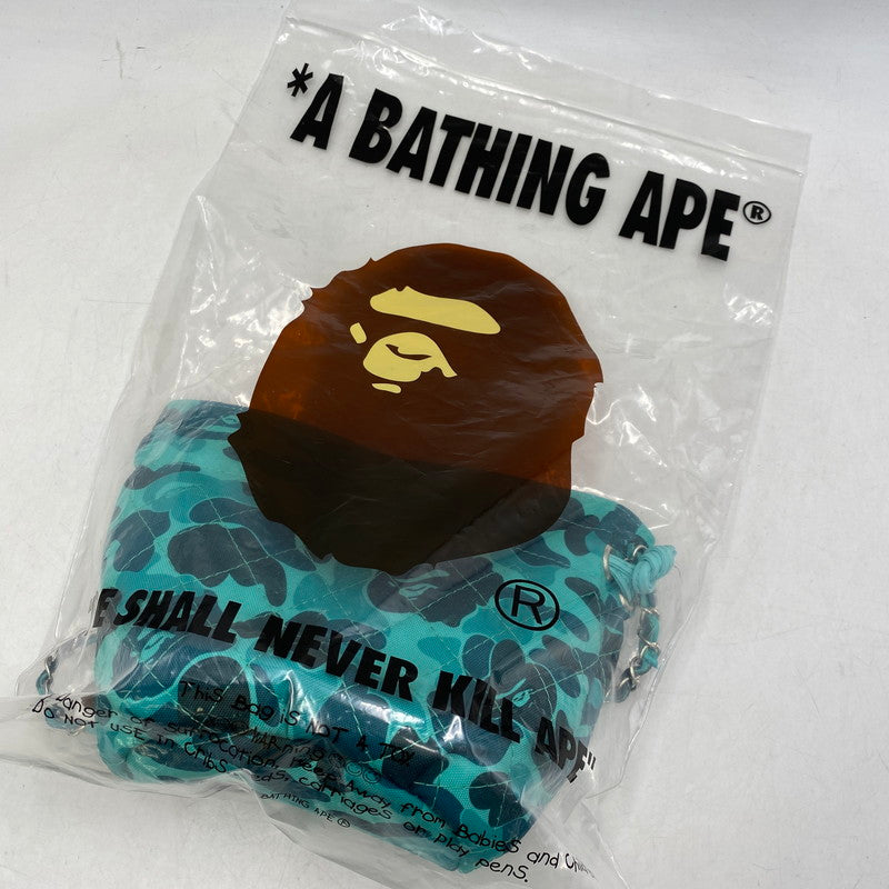 【中古美品】【レディース】 A BATHING APE アベイシングエイプ×SAINT MICHAEL セントマイケル SM-YS8-0000-C35 001SGK231901C CHAIN SNAP BAG チェーン スナップ バッグ カバン 鞄 188-260910-cs-05-izu カラー：グリーン系 万代Net店