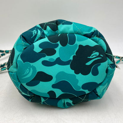 【中古美品】【レディース】 A BATHING APE アベイシングエイプ×SAINT MICHAEL セントマイケル SM-YS8-0000-C35 001SGK231901C CHAIN SNAP BAG チェーン スナップ バッグ カバン 鞄 188-260910-cs-05-izu カラー：グリーン系 万代Net店