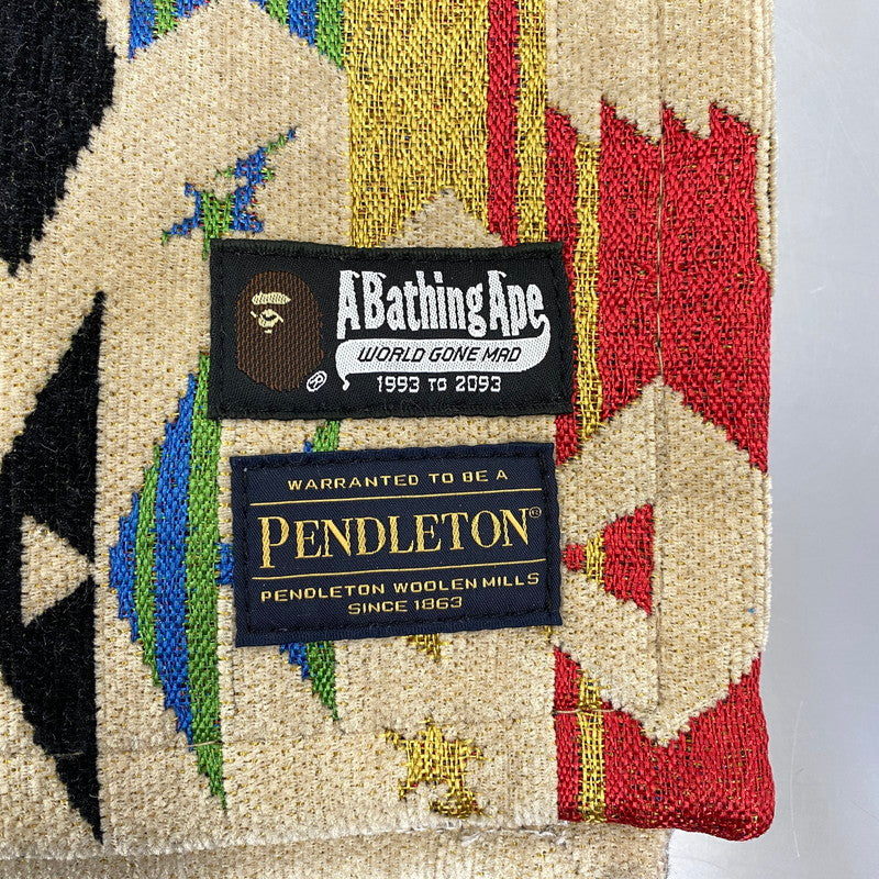 【中古美品】 A BATHING APE アベイシングエイプ×PENDLETON ペンドルトン PWM キッチンAPEカスタム LARGE MAT 1SZ ラージ マット 208-260910-cs-07-izu カラー：マルチ 万代Net店
