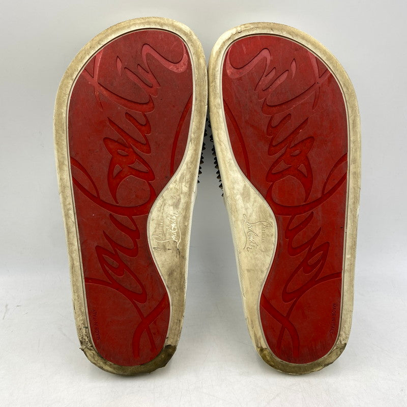 【現状渡し品】【メンズ】 CHRISTIAN LOUBOUTIN クリスチャンルブタン POOL FUN SLIDE SANDAL プール ファン スライド サンダル シューズ 靴 183-260910-cs-03-izu サイズ：41 1/2 カラー：ホワイト×インディゴ 万代Net店