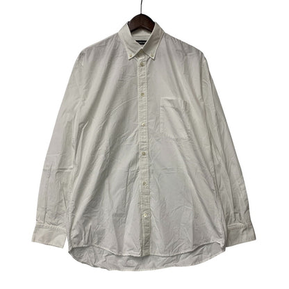 【中古品】【メンズ】 BALENCIAGA バレンシアガ 556878 BACK LOGO LS BD SHIRT バック ロゴ ロングスリーブ ボタンダウン シャツ トップス 長袖 141-260923-cs-03-izu サイズ：36 カラー：ホワイト 万代Net店