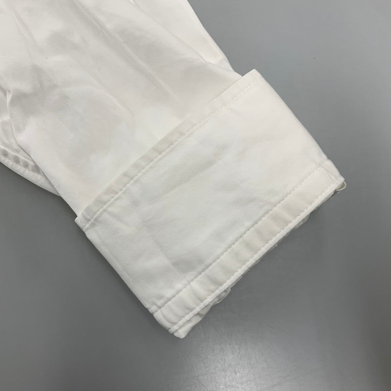 【中古品】【メンズ】 BALENCIAGA バレンシアガ 556878 BACK LOGO LS BD SHIRT バック ロゴ ロングスリーブ ボタンダウン シャツ トップス 長袖 141-260923-cs-03-izu サイズ：36 カラー：ホワイト 万代Net店