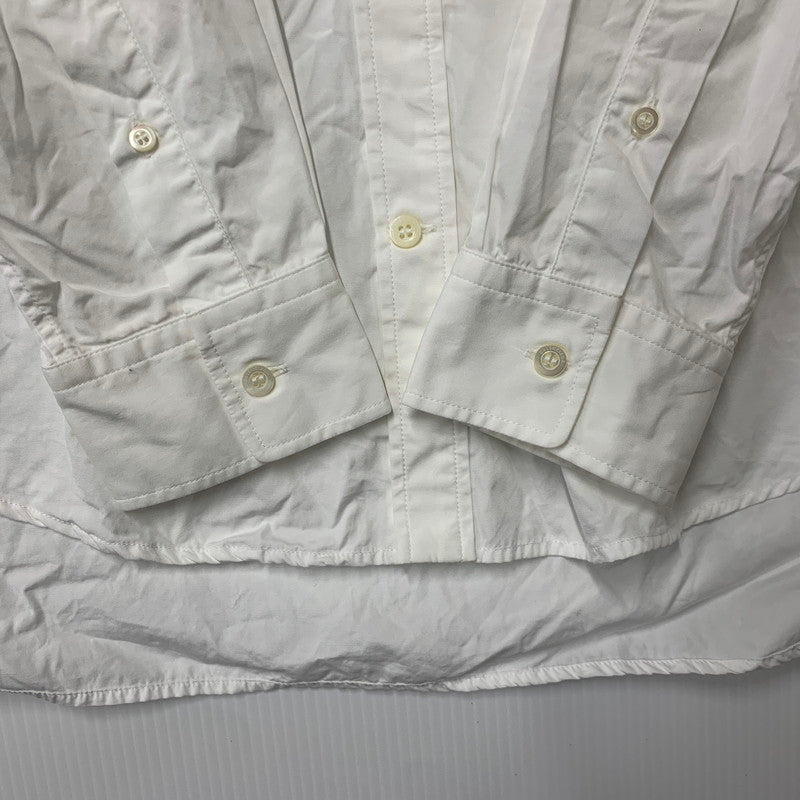 【中古品】【メンズ】 BALENCIAGA バレンシアガ 556878 BACK LOGO LS BD SHIRT バック ロゴ ロングスリーブ ボタンダウン シャツ トップス 長袖 141-260923-cs-03-izu サイズ：36 カラー：ホワイト 万代Net店