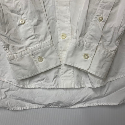 【中古品】【メンズ】 BALENCIAGA バレンシアガ 556878 BACK LOGO LS BD SHIRT バック ロゴ ロングスリーブ ボタンダウン シャツ トップス 長袖 141-260923-cs-03-izu サイズ：36 カラー：ホワイト 万代Net店