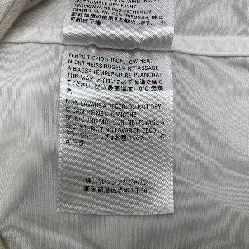【中古品】【メンズ】 BALENCIAGA バレンシアガ 556878 BACK LOGO LS BD SHIRT バック ロゴ ロングスリーブ ボタンダウン シャツ トップス 長袖 141-260923-cs-03-izu サイズ：36 カラー：ホワイト 万代Net店
