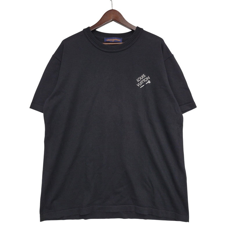 【中古品】【メンズ】 LOUIS VUITTON ルイ・ヴィトン SIGNATURE SHORT SLEEVE TEE RM241Q OY8 HNN42W シグネチャー ショートスリーブ Tシャツ 半袖 141-260912-as-03-izu サイズ：XXL カラー：ブラック 万代Net店
