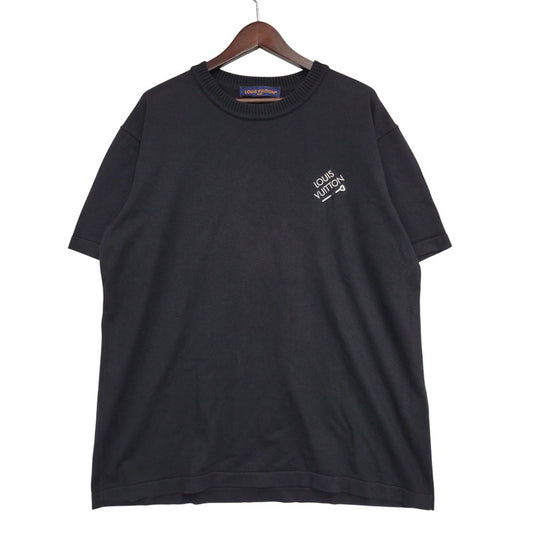 【中古品】【メンズ】 LOUIS VUITTON ルイ・ヴィトン SIGNATURE SHORT SLEEVE TEE RM241Q OY8 HNN42W シグネチャー ショートスリーブ Tシャツ 半袖 141-260912-as-03-izu サイズ：XXL カラー：ブラック 万代Net店