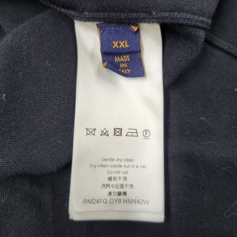 【中古品】【メンズ】 LOUIS VUITTON ルイ・ヴィトン SIGNATURE SHORT SLEEVE TEE RM241Q OY8 HNN42W シグネチャー ショートスリーブ Tシャツ 半袖 141-260912-as-03-izu サイズ：XXL カラー：ブラック 万代Net店
