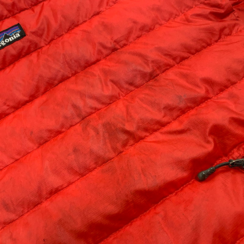 【現状渡し品】【メンズ】 patagonia パタゴニア DOWN SWEATER HOODY 84700FA12 ダウン セーター フーディー ジャケット 144-260921-as-32-izu サイズ：L カラー：レッド 万代Net店