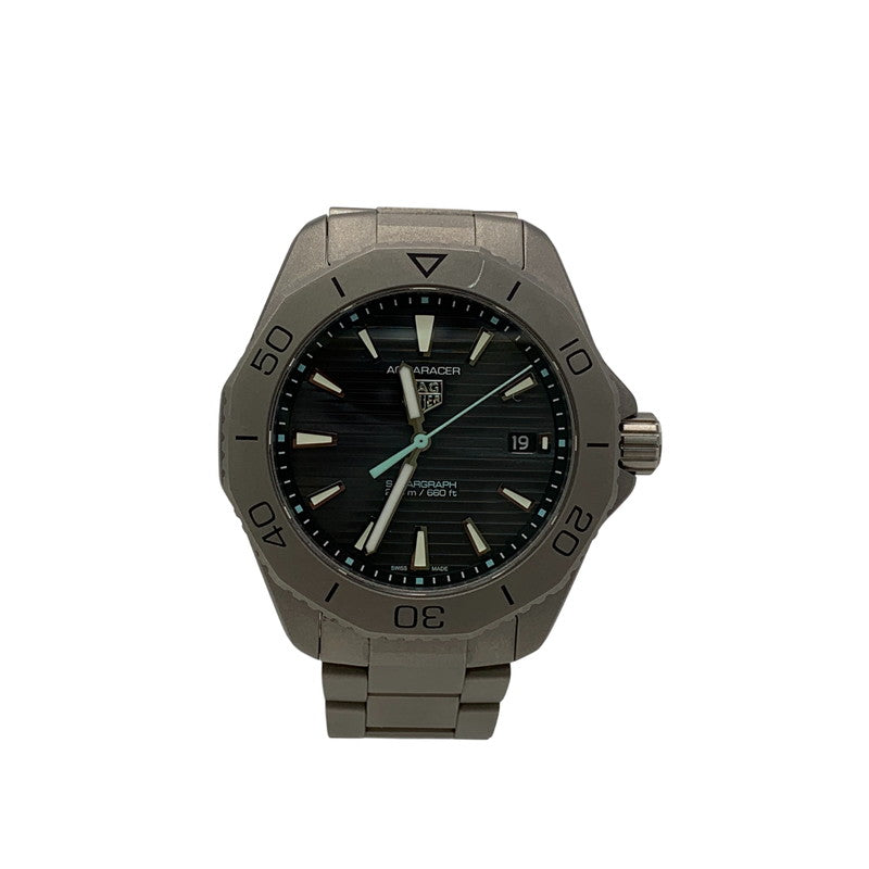 【中古品】【メンズ/レディース】 TAG HEUER タグホイヤー AQUARACER PROFESSIONAL 200 SOLARGRAPH WBP1180.BF0000 アクアレーサー プロフェッショナル 200 ソーラーグラフ 腕時計 195-260919-as-24-izu カラー：シルバー×ブラック 万代Net店