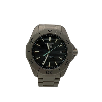 【中古品】【メンズ/レディース】 TAG HEUER タグホイヤー AQUARACER PROFESSIONAL 200 SOLARGRAPH WBP1180.BF0000 アクアレーサー プロフェッショナル 200 ソーラーグラフ 腕時計 195-260919-as-24-izu カラー：シルバー×ブラック 万代Net店