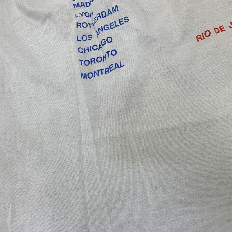 【現状渡し品】【メンズ】 FRUIT OF THE LOOM フルーツオブザルーム PAUL MCCARTNEY 1989-1990 WORLD TOUR TEE 半袖Tシャツ 146-260921-as-31-izu サイズ：L カラー：ホワイト 万代Net店