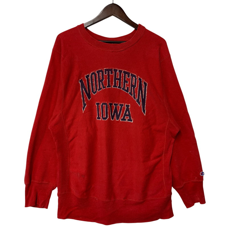 【現状渡し品】【メンズ】 CHAMPION チャンピオン NORTHERN IOWA REVERSE WEAVE SWEATSHIRT ノーザン アイオワ リバースウィーブ スウェットシャツ トップス 146-260912-kh-10-izu サイズ：L カラー：レッド 万代Net店