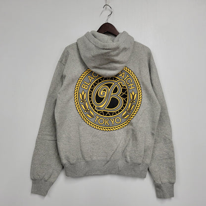 【中古品】【メンズ】 BLACKEYEPATCH ブラックアイパッチ B EMBLEM ZIP HOODIE Bエンブレム ジップフーディー パーカー 142-260912-as-17-izu サイズ：S カラー：グレー 万代Net店