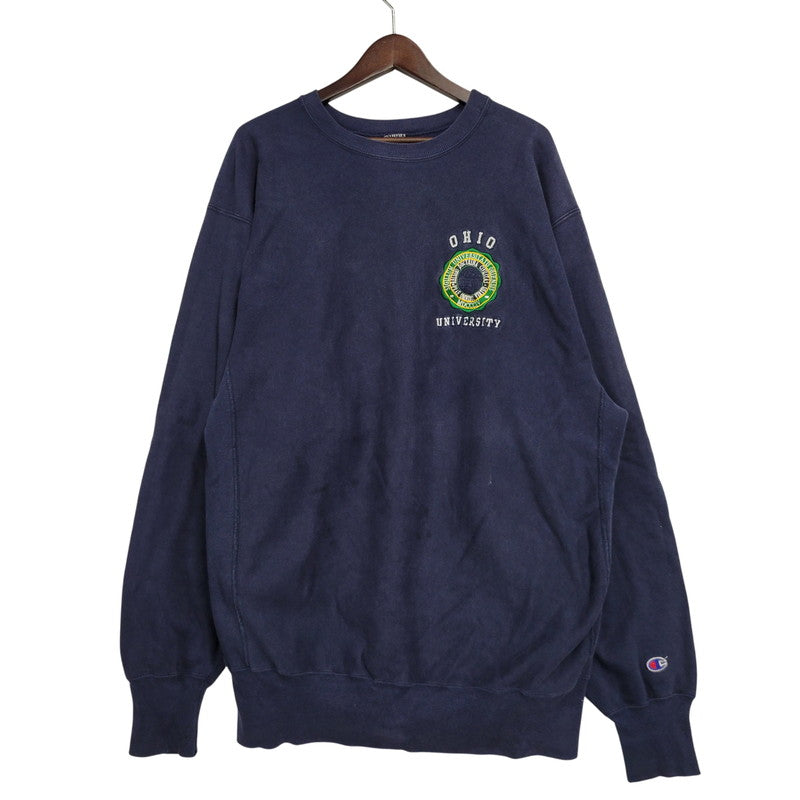 【中古品】【メンズ】 Champion チャンピオン OHIO UNIVERSITY REVERSE WEAVE CREWNECK SWEATSHIRT リバースウィーブ クルーネック スウェット 146-260912-as-13-izu カラー：ネイビー 万代Net店