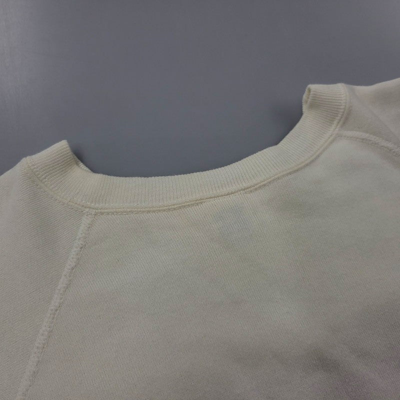 【中古品】【メンズ】 Champion チャンピオン × ABERCROMBIE&FITCH アバークロンビーアンドフィッチ MAN OVERBOARD RAGLAN SWEAT SHIRT ラグラン スウェット USA製 146-260912-as-12-izu サイズ：L カラー：ホワイト 万代Net店
